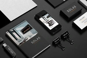 Professional stationary mockup displaying