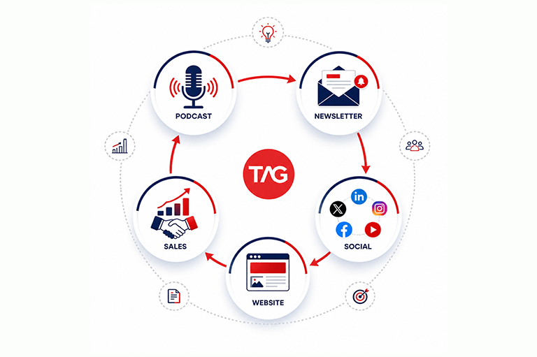 A circular infographic diagram