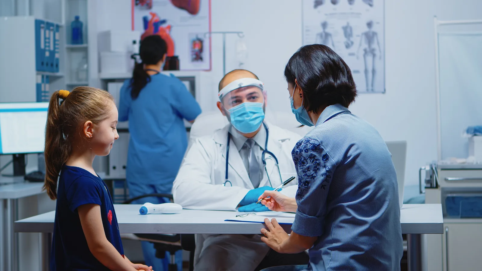 Paediatrician Consulting a kid