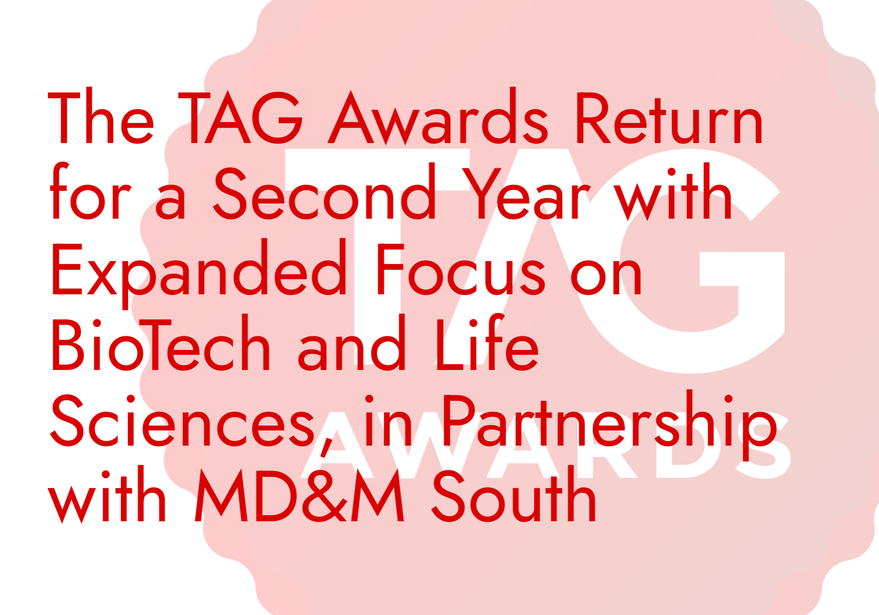 TAG Awards Return for a second year